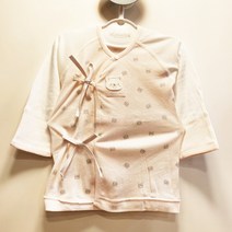 압소바 베어 80수 저고리: (여아; 유아) [봄 상품; 면 100%] [신생아 배냇저고리; 곰돌이 캐릭터; 80수 면 원단]
