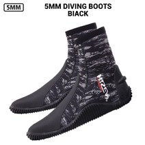 스쿠버 다이빙 스노클링 네오프렌 부츠 5.5mm 서핑 양말 수영 신발 수중 낚시 카이트 서핑 장비 비치 신발, yz002 5mm 카모 부츠, EU 45-46