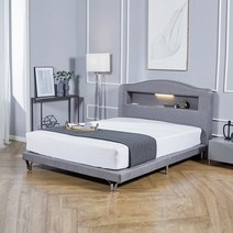 디온 패브릭 투매트침대+독립매트리스 K, 네이비