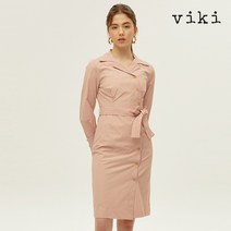 카라 벨트 스트랩 셔츠 솔리드 원피스 (TAOAD2510)