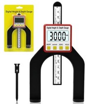 하이트 게이지 높이 측정기 디지털 테이블톱 깊이 목공용 잠금 나사 개 측정 장치 포함, Caliper package