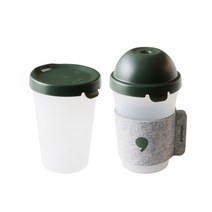 나인웨어 그리닝 리유저블컵 투명 텀블러 4종, 450ml