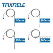 온도계 습도계 400 800 도 RTD K J PT100 50mm 오븐 온도 센서 M5 프로브 열 열전대 산업용, 02 200mm, 01 K