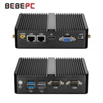 BEBEPC 산업용 미니 PC 셀러론 J4125 쿼드 코어 2955U 듀얼 LAN 팬리스 데스크탑 컴퓨터 Windows 10 Pro Linux WIFI RS232 minipc, CHINA, 8GB RAM 128GB SSD, Celeron J4125 J4105
