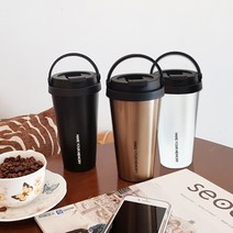꼼꼬미 꼬맥 버킷텀 냉온 텀블러 보온 보냉 이중스탠 펄브론즈 매트블랙 쿨화이트 500ml