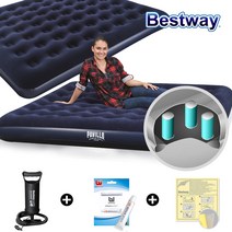 베스트웨이 BW_67004풀세트 [슈프림 킹에어매트+손펌프+수리패치], BW_67004+30cm 손펌프+수리패치