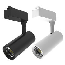 오스람 레드밴스 LED COB 레일조명 10W 20W 30W 트랙등 스팟 카페 상가 셀프인테리어 스포트 조명, 블랙, 10W 전구색
