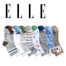 엘르 ELLE 키즈 아동 남아 여아 일반 기본 운동화 초등학생 발목 중목 양말 8족세트