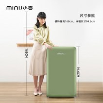 레트로 복고풍 올리브 그린 미니 냉장고 냉장 냉동