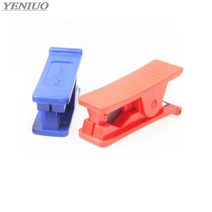 파이프 커터기 절단기 공압 파이프 호스 가위 pu pe 튜브 커터 나이프 튜브 크기에 적합 1mm-14mm od 호스 파이프, 푸른