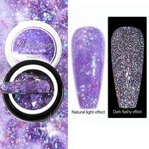 6ml 반사 반짝이 젤 네일 폴란드어 스파클링 스팽글은 UV LED 광택 아트 장식을 흠뻑 적시다, purple