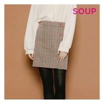 [숲(SOUP)] 버튼 체크 스커트(SV9SR81)