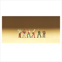 Preiser 79059 디오라마 미니어처 테라리움 사진찍는 사진사 관광객 6명 세트 사람 피규어 모형 1:160 사이즈