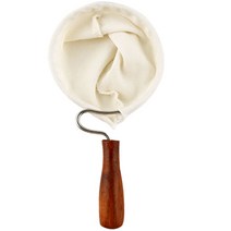 엘빈스 나무 손잡이 플란넬 원단 핸드드립 커피필터 100mm, 1개