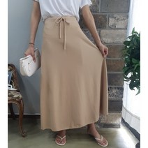 상상그이상 여성용 골지 후레아 스커트 편안한 빅사이즈 밴딩 롱스커트 루즈핏 롱치마 소장각 핏여신 골지스커트