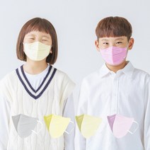 에이앤피 KF94 새부리형 어린이용 마스크, 옐로우, 100매, 5매입