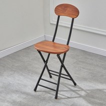 접이식 간이 의자 [셀프인테리어 등받이 스툴 화장대의자 카페 보조체어, 오크우드