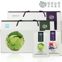 청춘농장 양배추즙 히비스커스 석류즙 늙은 호박즙 무안 자색양파즙 도라지배즙 푸룬 사과즙 건강즙, 청춘농장 양배추즙 1박스 + 푸룬 사과즙 1박스 총 60포