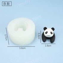 팬더 모양틀 판다 실리콘 몰드 석고 수제비누 디퓨저 향초 diy, B형