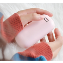 예쁜 휴대용 C타입 USB 충전식 손난로(4000mAh) (50개-로고인쇄가능), 로고인쇄없음