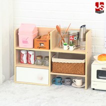 JS리빙 원목 수납장 정리 다용도 부엌 서랍장 선반 정리대 미니 선반장 용품 키친 가구 싱크대 정리함 양념통 튼튼한 깔끔한 다이 진열대 수납 주방 E_01 63*17*46, 소이 주방 선반-우드