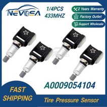 BMW X4 TPMS Nevosa-A0009054104 센서 433MHz 메르세데스 벤츠 A-클래스 W177 GLE-클래스 W167 X5 X6 X7 용, 4 PCS, 1개