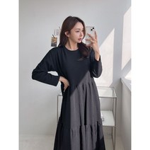 [주문폭주/빅사이즈] 베이지 A라인 주름잔줄원피스