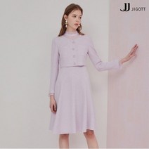 JJ지고트 오간자 배색 재킷 디자인 원피스 GM3A0OP12