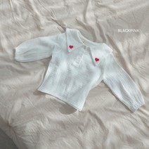 블랙핑크)하트자수블라우스 V0209