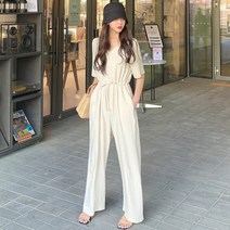 떳다그녀 랑기뉴 린넨 와이드 점프수트