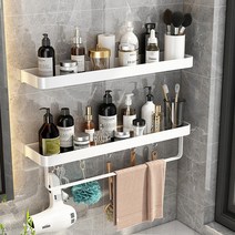 무타공마켓 올인원 무타공 욕실선반 물빠짐 실란트픽스 포함, 화이트 50cm, 일반