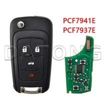 Datong World Car Remote Key 쉐보레 크루즈 올랜도 말리부 아베오 스파크 315433 MHz ID46 칩 자동 스마트 컨트롤 플립 키, 434MHz+4 BT PCF7941 7937