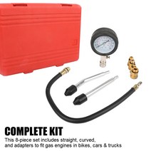 기름통 석유통 들통 자동차 실린더 테스터 키트 전문 가솔린 엔진 압축 미터 압력 게이지 M10 M12 M14 어, 한개옵션0