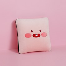 캣타운 KF-240 카카오프렌즈 차량용 담요겸용쿠션 가벼운이불 휴대용 기모 비행기 무릎담요 차량인테리어용 비행기담요 기모무릎담요 가정용 휴대용이불 차량이불 쿠션이불, 어피치