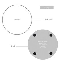 메가허브 무선충전기10W Qi 무선 충전기 iPhone Xs Max Xr X 8 Plus 고속 패드 for Samsung Galaxy S10 S9, 04 Silver