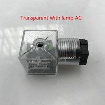 유압솔밸브 5 개몫 유압 솔레노이드 밸브 플러그 전자석 접합 상자 라인 소켓 코일 커넥터, 2.Transparent AC