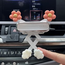 차량용 핸드폰 거치대 송풍구 심플 귀여운캐릭터, B