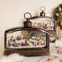 [미리크리스마스] 마을 워터볼 오르골 2type 크리스마스장식, 눈사람마을