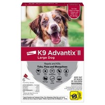 강아지 반려견 k9 advantix ii 벼룩 및 진드기 예방 4개월/6개월 [중형견], 6개월분