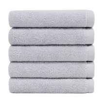어메니티타올 데일리 30수 150g 호텔수건 세트, 5장, 라이트그레이