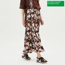 베네통 드로잉 플라워 스커트 BASK61031 MU