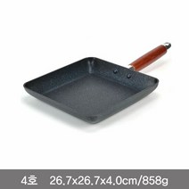 나무손잡이 정사각계란말이팬 사각후라이팬 4호, 단품