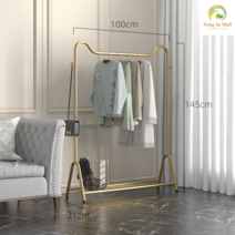 럭셔리 골드 실내 걸이대 조립식 행거 옷걸이 시스템 스탠드 클래식 드레스룸 미니 철제, 크다, 골드행거(100x145cm)