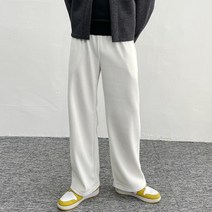 파블럼 남자 밴딩 기모 와이드 플리츠 팬츠 남성 골덴 바지