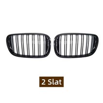 BMW 7 용 프론트 레이싱 키드니 그릴 성능 스타일 광택 블랙 비엠더블유 G11 G12 730i 740i 750i 740e 725d 730d 2016- m에 적합, 2 Slat