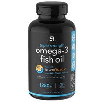 SR 스포츠리서치 오메가3 rTG 피쉬오일 알티지 1250mg 알래스카 오메가 30캡슐, 1개