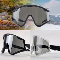 스포츠 자전거 골프 스키 자외선차단 선글라스 고글 편광 변색안경, 클리어(편광실버미러)