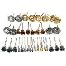 드릴 청소 브러시 새로운 36Pcs 황동 브러시 스틸 와이어 휠 브러쉬 드릴 로타리 도구 연마 Dremel 로타리 도구 금속 녹 제거 브러쉬 세트