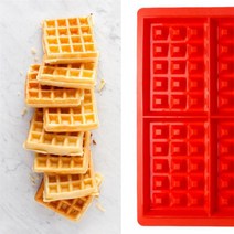 와플팬 DIY 실리콘 와플 몰드 비 스틱 주방 Bakeware 케이크 메이커 오븐 고온 베이킹 세트 요리 도구, 한개옵션0