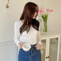 코코블랑 (1+1)찰랑 유넥 긴팔 티셔츠